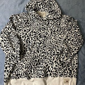 Denim & Supply Ralph Lauren Black and White Animal Print Hoodie